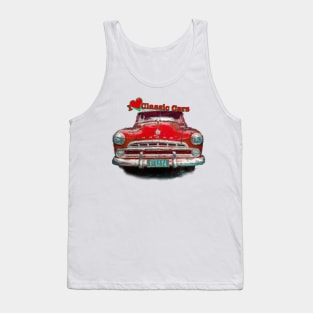 I Love Classic Cars in Red Tank Top